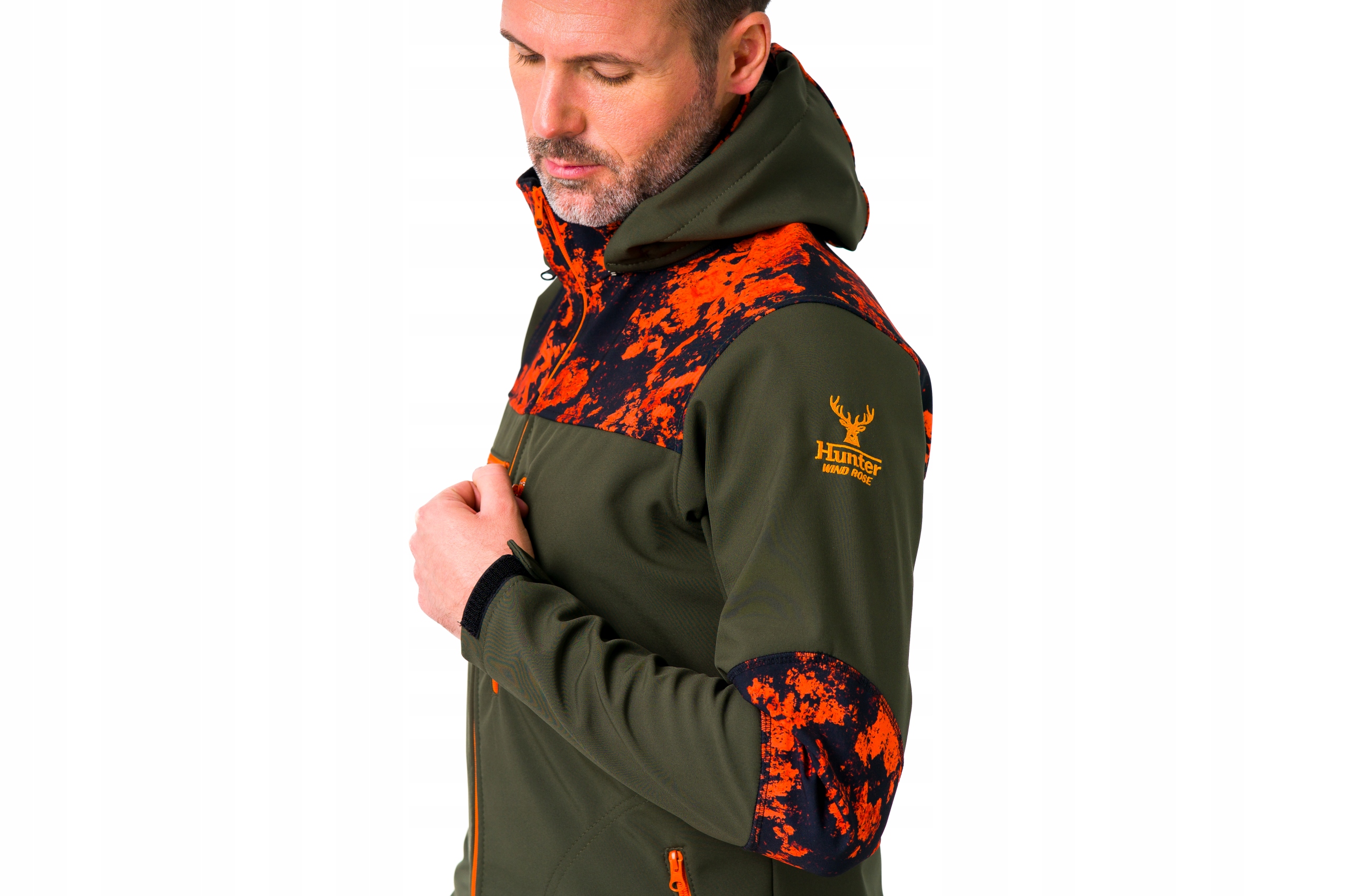 Profesjonalna Kurtka MYŚLIWSKA na POLOWANIE DO LASU "HUNTER PATAGON" L Rodzaj rozpinane z kapturem