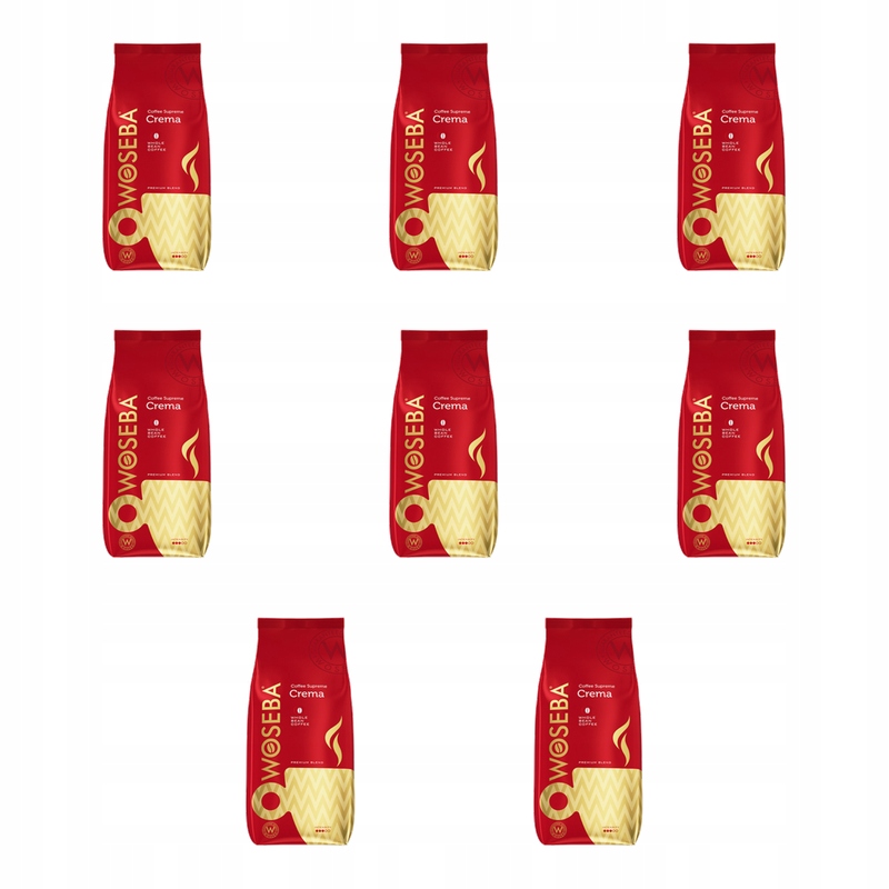 Woseba Crema Gold Kawa palona ziarnista 1000g X8