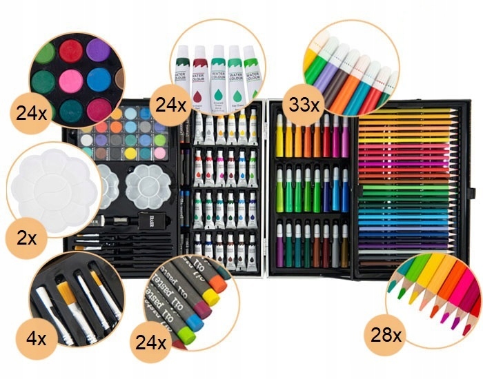 DUŻY ZESTAW ARTYSTYCZNY DLA DZIEWCZYNEK WALIZKA SZKOLNY GRATIS KOLOROWANKA Kod producenta ML4