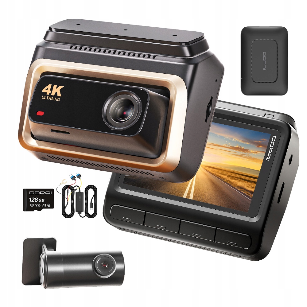 Kamera Ddpai Videorekordér Z60 Pro 4K Hdr Gps Zadní Modul 4G 128GB