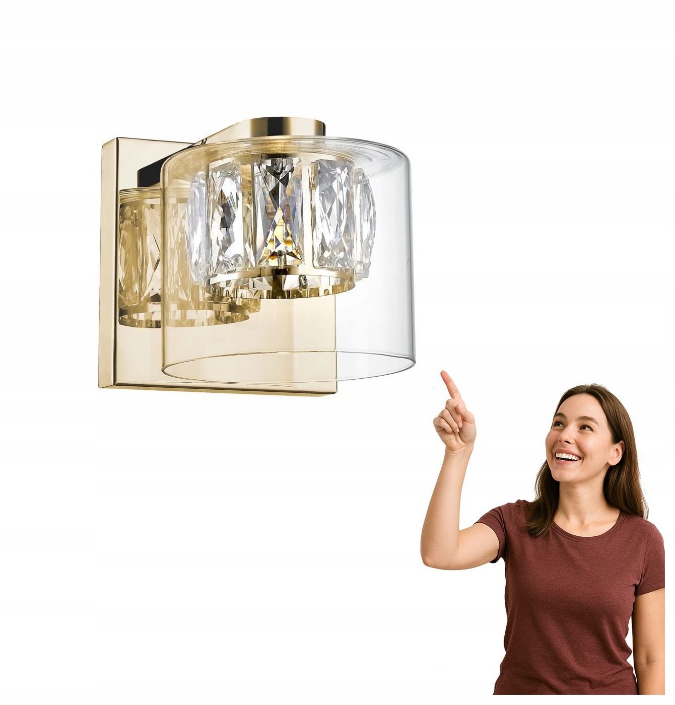 Led nástenné svietidlo Gem W0389-01A-F7AC Zuma Line