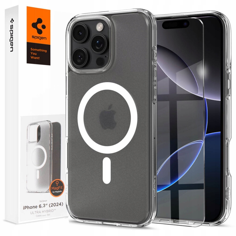 Pouzdro Spigen Sklo pro iPhone 16 Pro, Ultra Hybrid Mag, pouzdro pro MagSafe