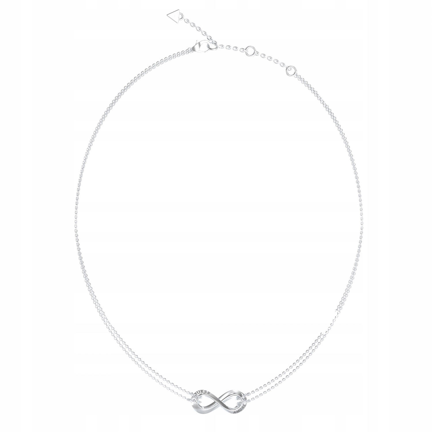 Dámský stříbrný náhrdelník Guess nekonečno 46 cm