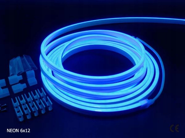 Neon Led Bočná 24V 9,6W 120 Led IP67 modrá 5 m