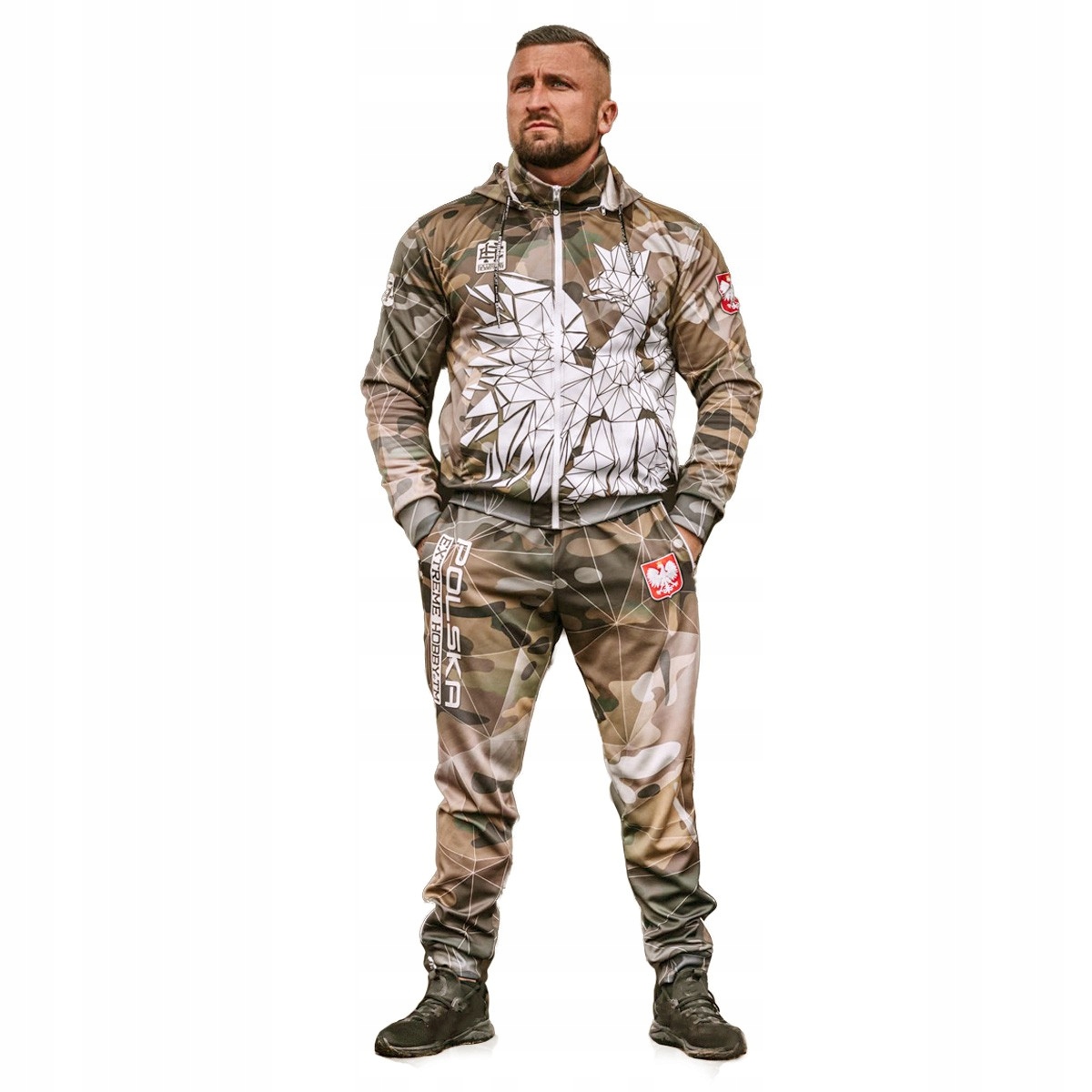 

Dres Męski Komplet do Biegania Polska Camo XL