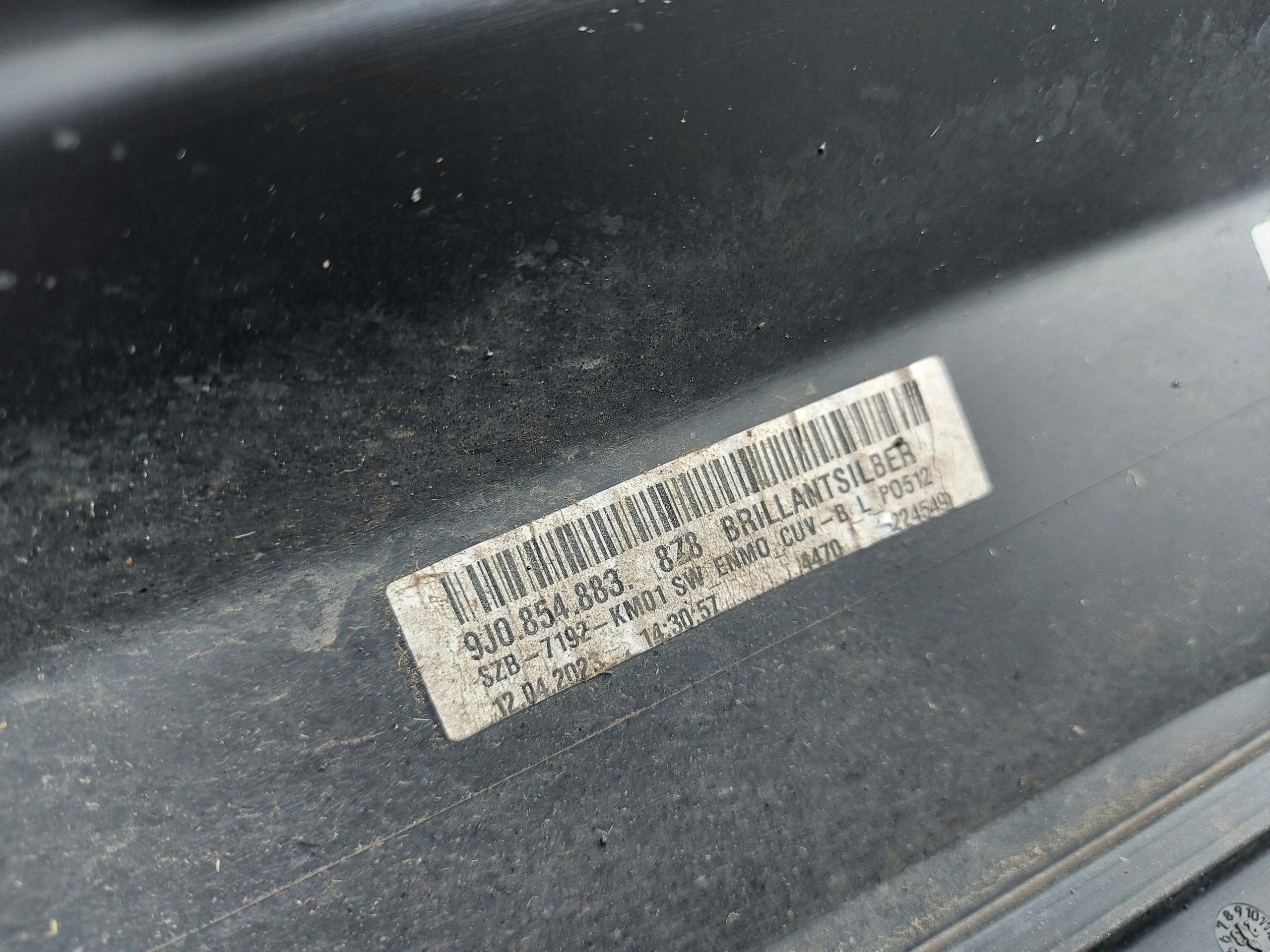 Porsche Taycan Cross Turismo moulding cap threshold left front 9j0854885