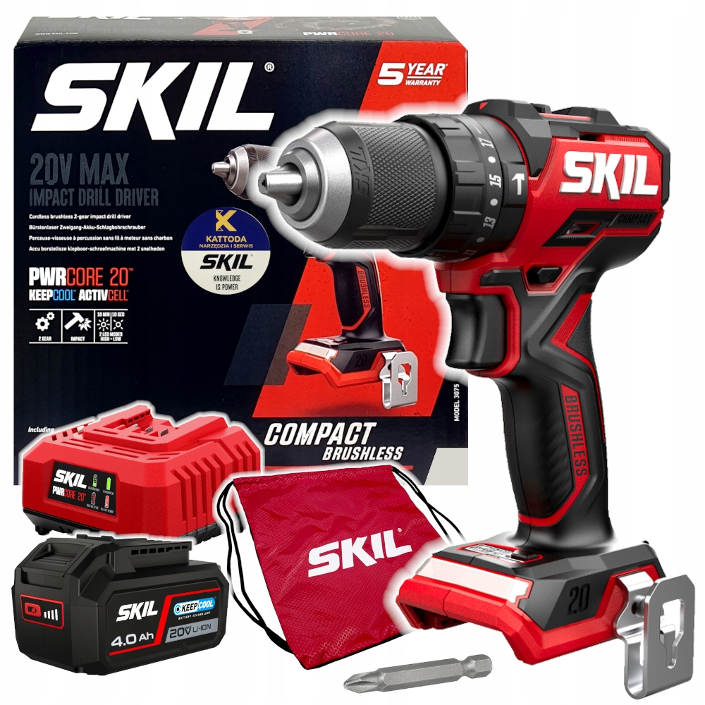 Wkrętarka udarowa Skil 20V 3075 60Nm 1x4.0Ah