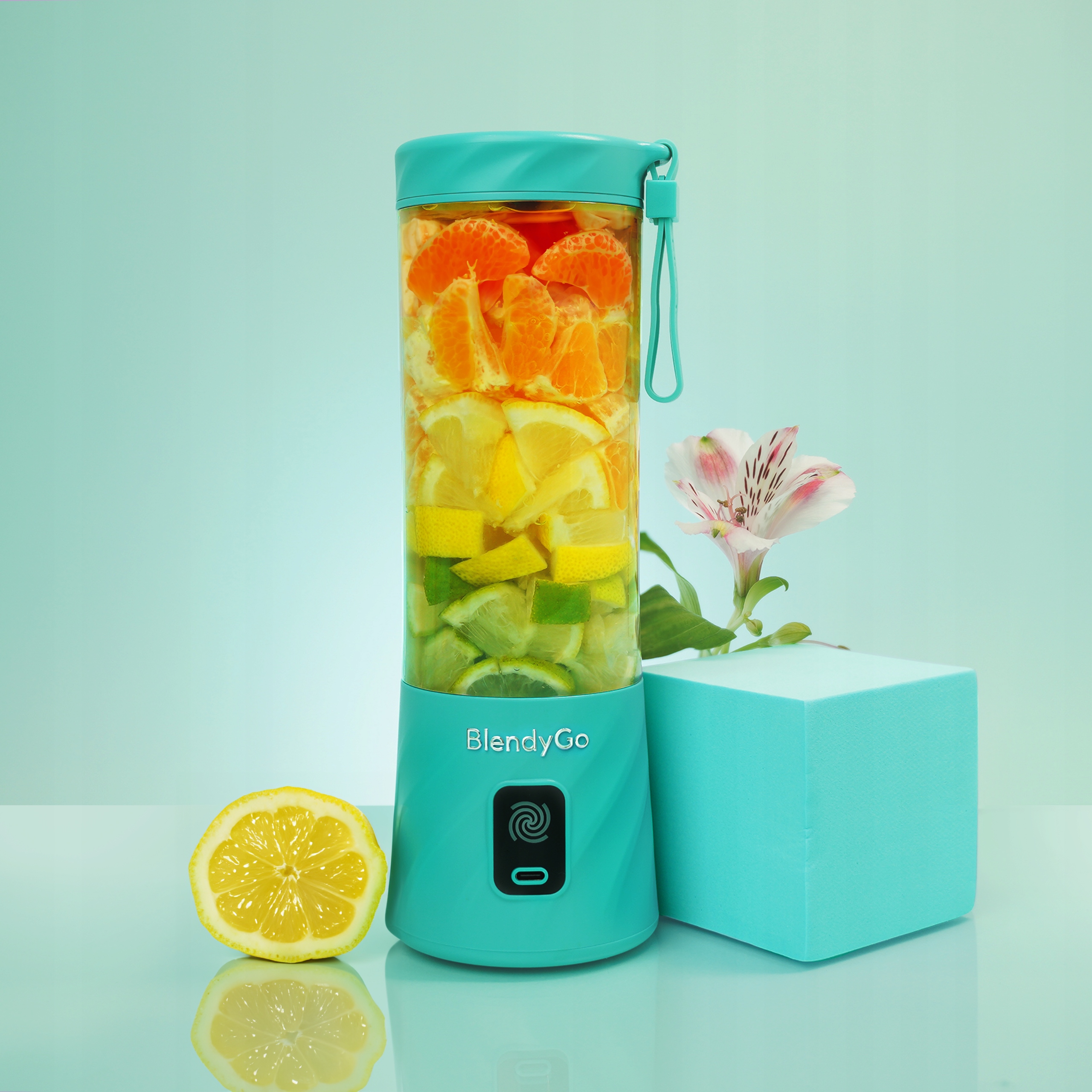 BLENDYGO 3 Blender Do Smoothie Przenośny USB 550 ml BPA Free Mint — miniatura 11