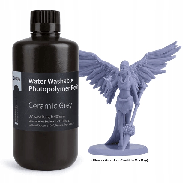 Żywica do Drukarki 3D UV ELEGOO Water Washable Szara Ceramic Grey 1KG 1L