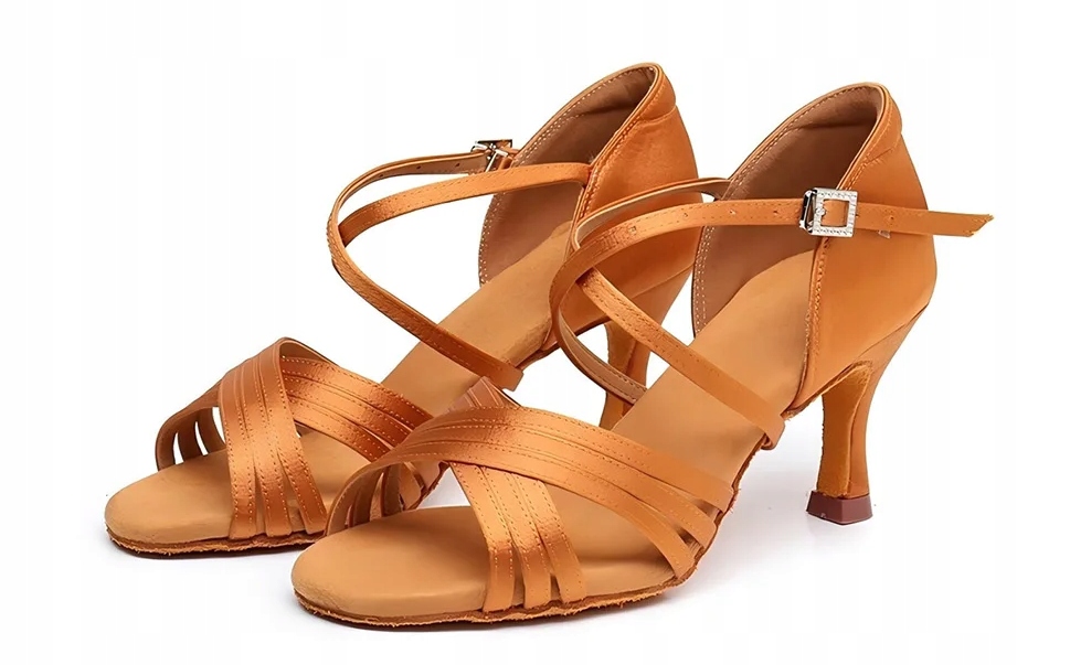 Buty Do Tańca Damskie R 37 Latino 24 CM Beżowe 402