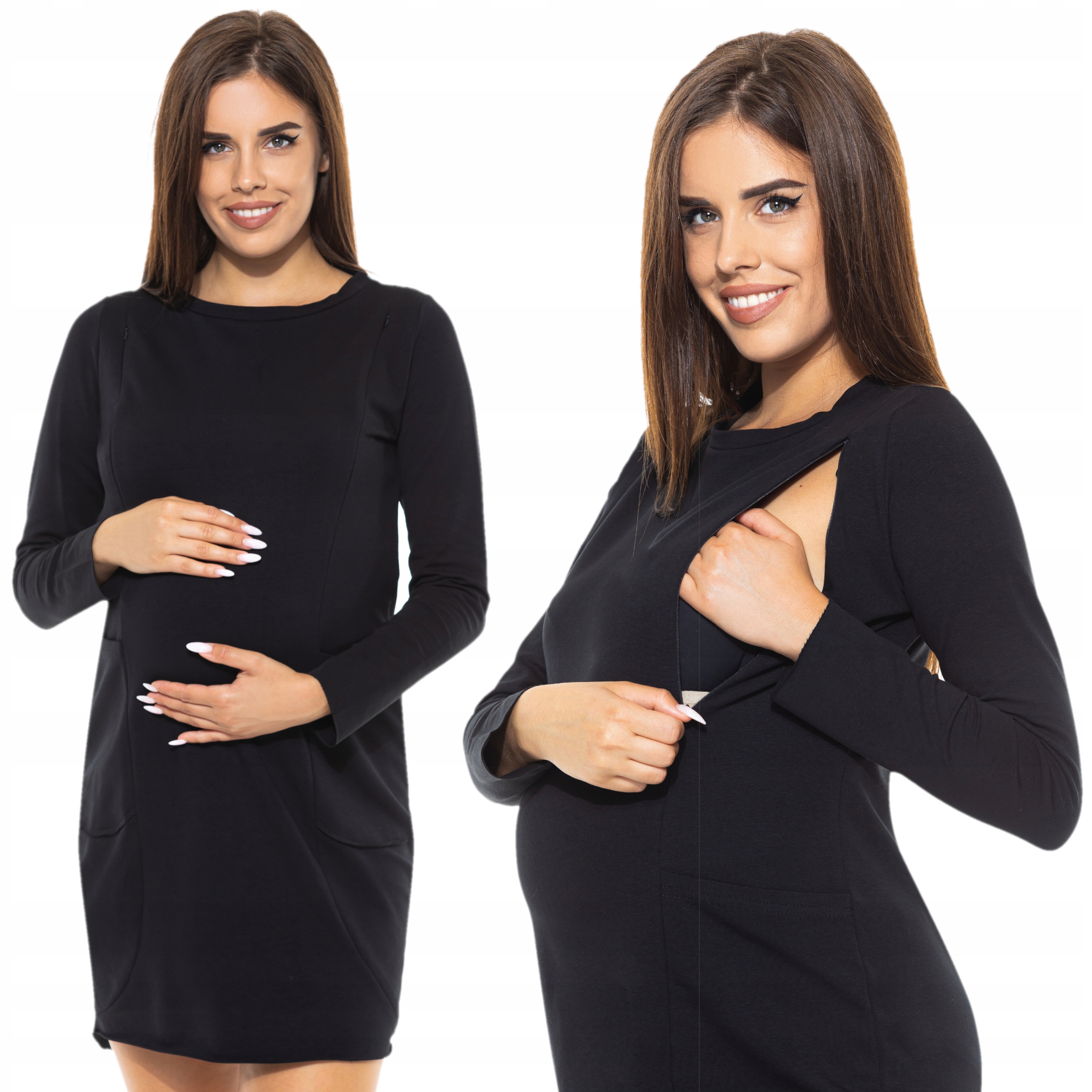 

Sukienka ciążowa do karmienia oversize LXL czarny