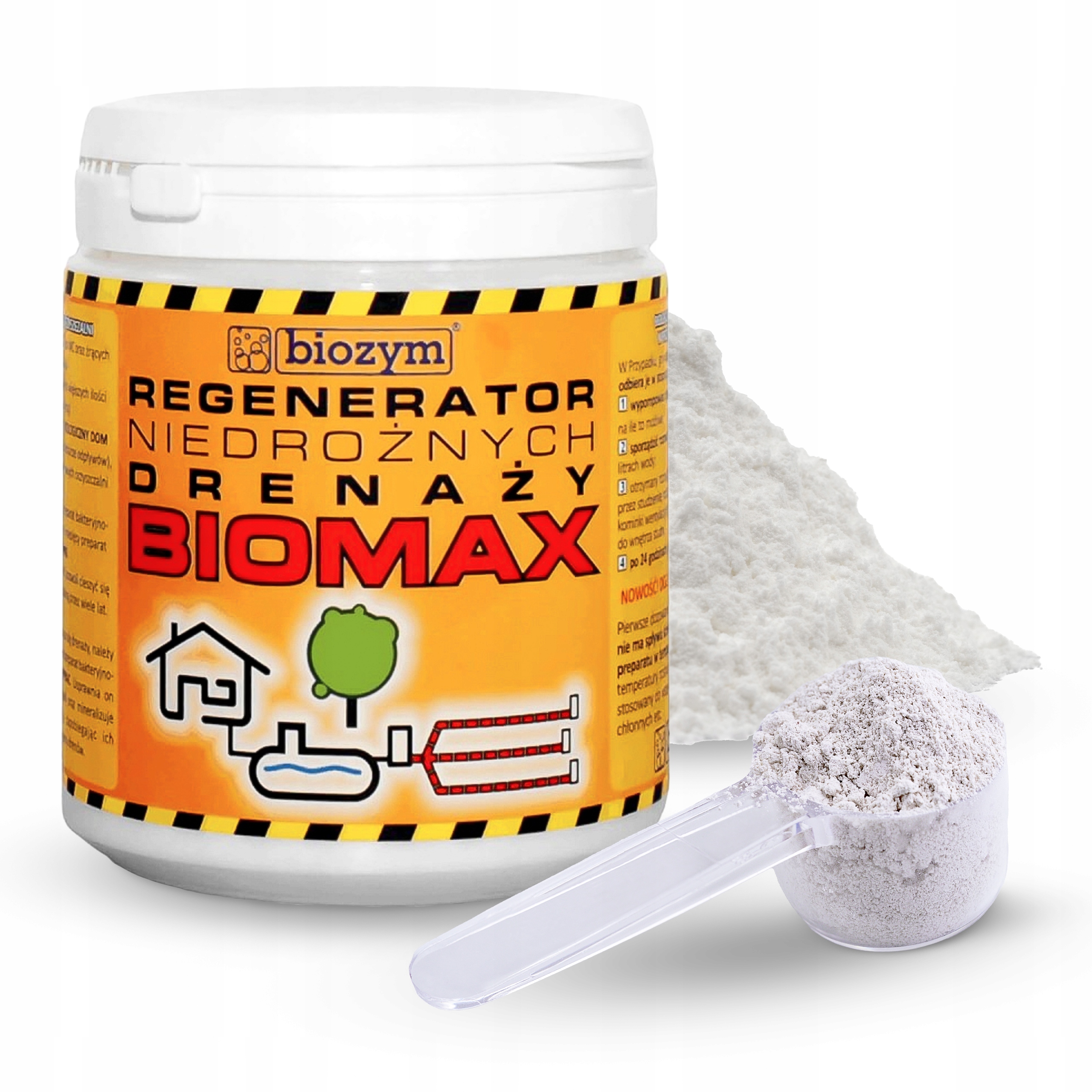 Biomax 800g regenerator niedrożnych drenaży zatkana studnia chłonna drenaż