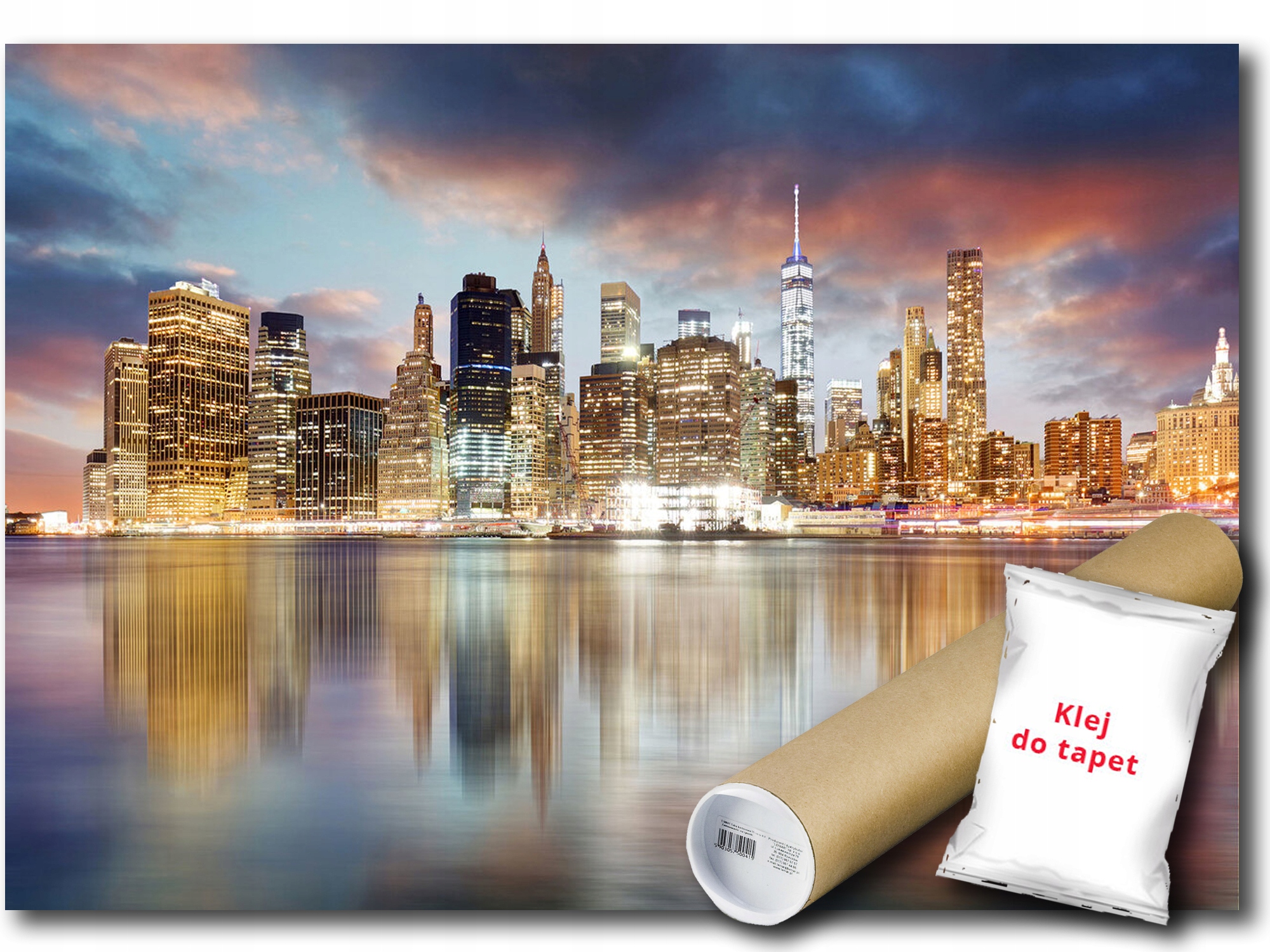 Vinylová Fototapeta New York Světla Večer Panorama Pohled 416x290