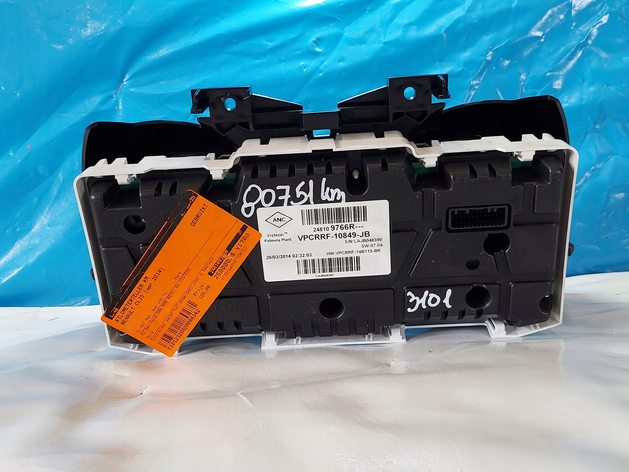 dials clock RENAULT CLIO IV 0.9 TCE 288109766R