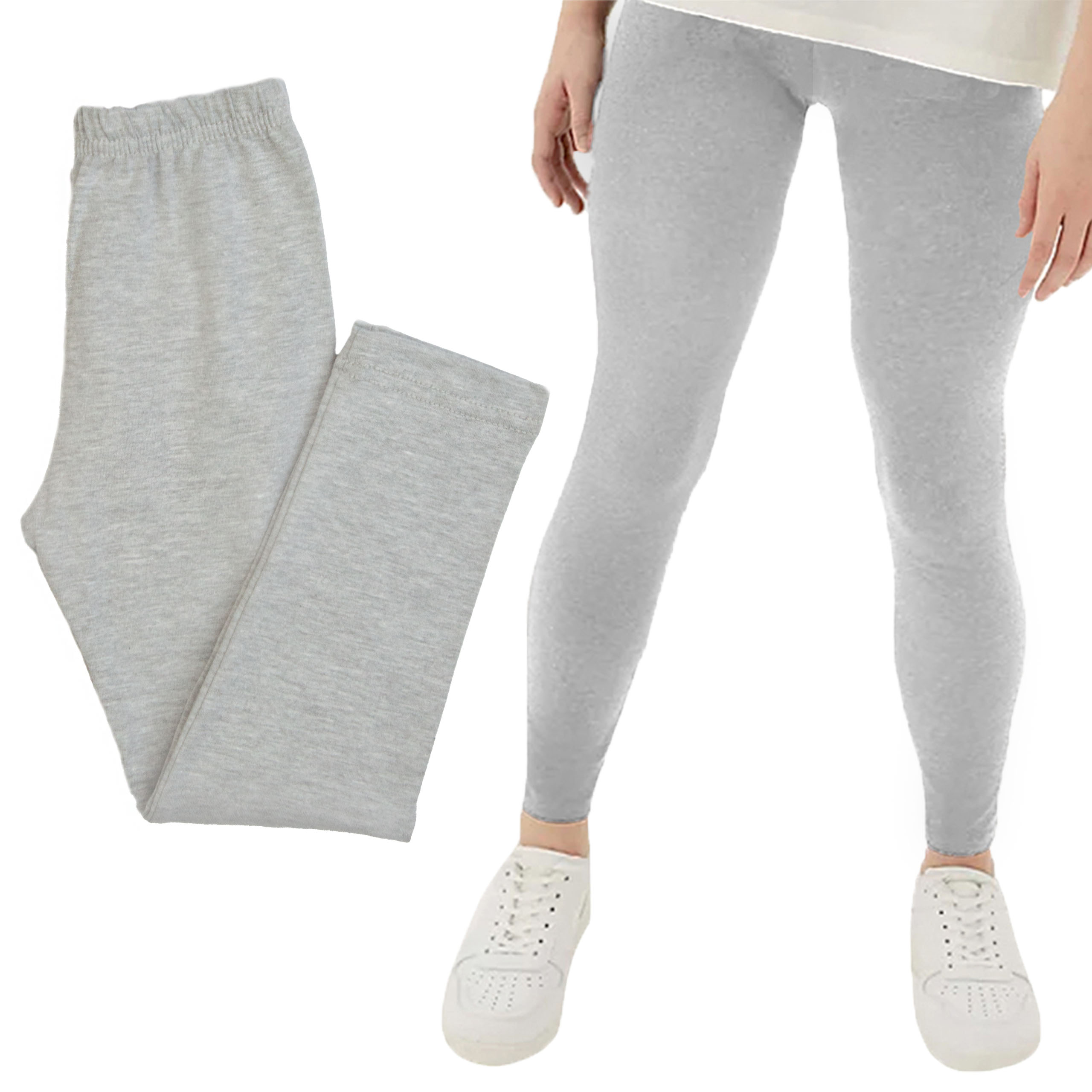

Legginsy Bawełniane Leggi Getry szary melanż 122