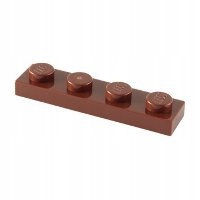 

Lego Płytka 1x4 Red Brown 1szt. 3710 4211190 Nowa