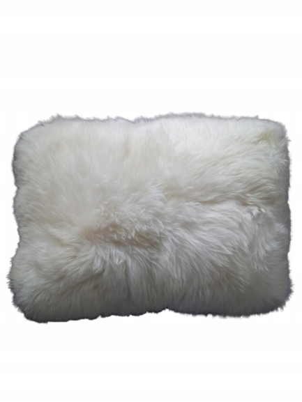 Vankúš 60x40 Ovčia koža Biela Prírodná