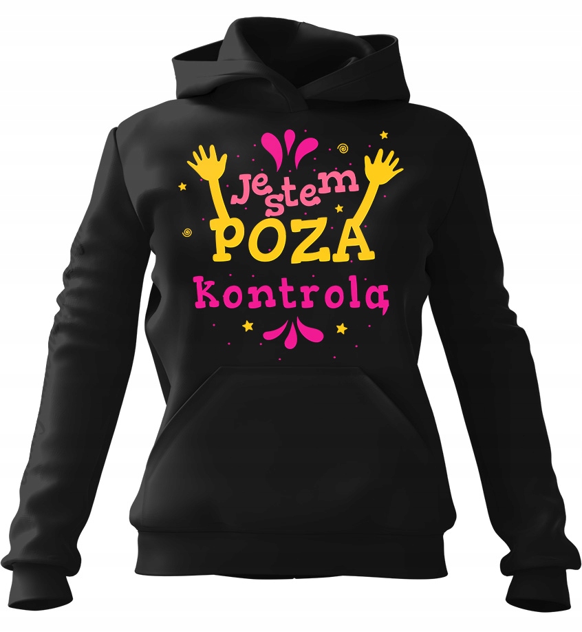 pánská mikina s kapucí Jsem mimo kontrolu Černá XL Pro něj Chlapa Manžela