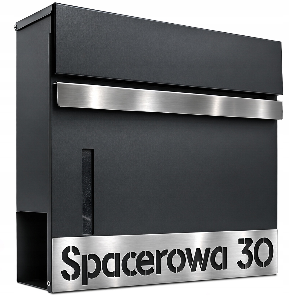 Poštovní schránka nerezová ocel 37x37x10,5 adresa číslo domu Cnc vhazovačka