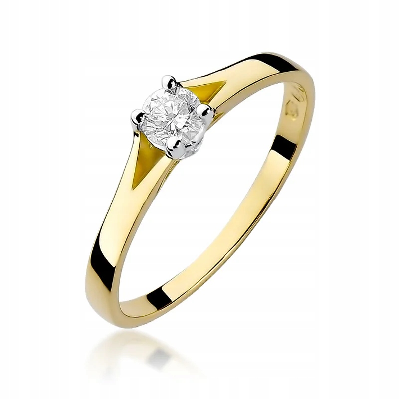Pierścionek W-240 0,20ct brylanty żółte złoto 585