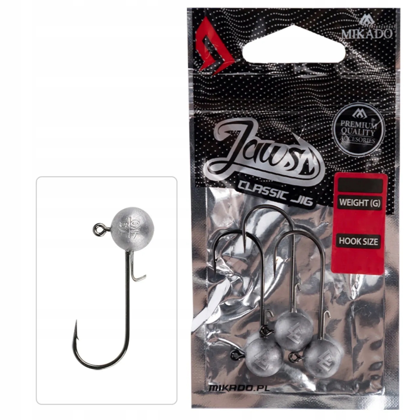 Główki jigowe Jaws Classic Mikado 20gr 5/0 Bn