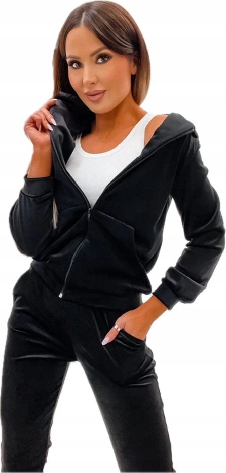 Tepláková Souprava Velur 829 Černá XL (42)