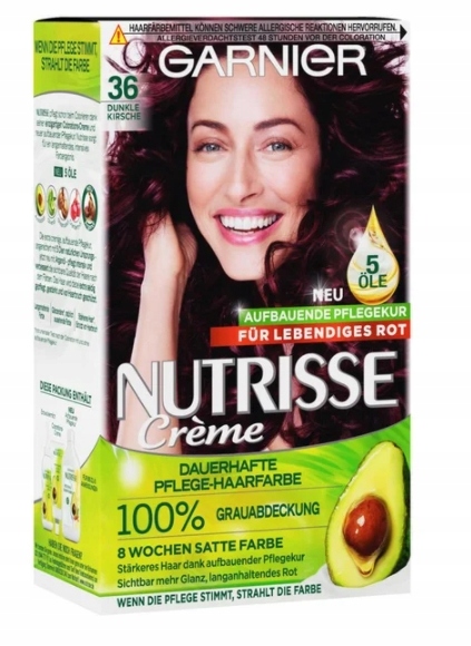 

Garnier Nutrisse, 36 Dunkle Kirsche, Farba