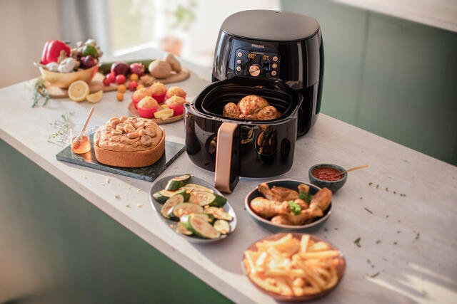 Ovi XXL Airfryer beztłuszczowy Philips HD9867/90 Głębokość produktu 39.5 cm