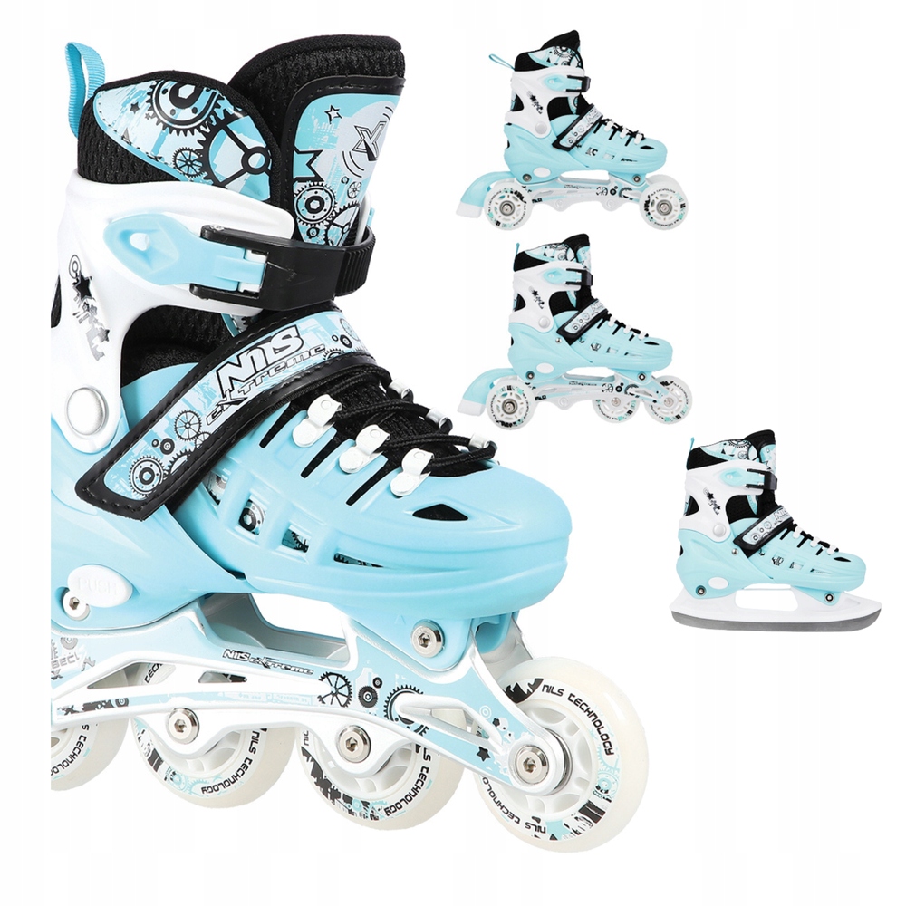 Brusle 2v1 Kolečkové Brusle Nastavitelné Brusle Na Led Kolečkové Brusle pro dítě 4v1 31-34