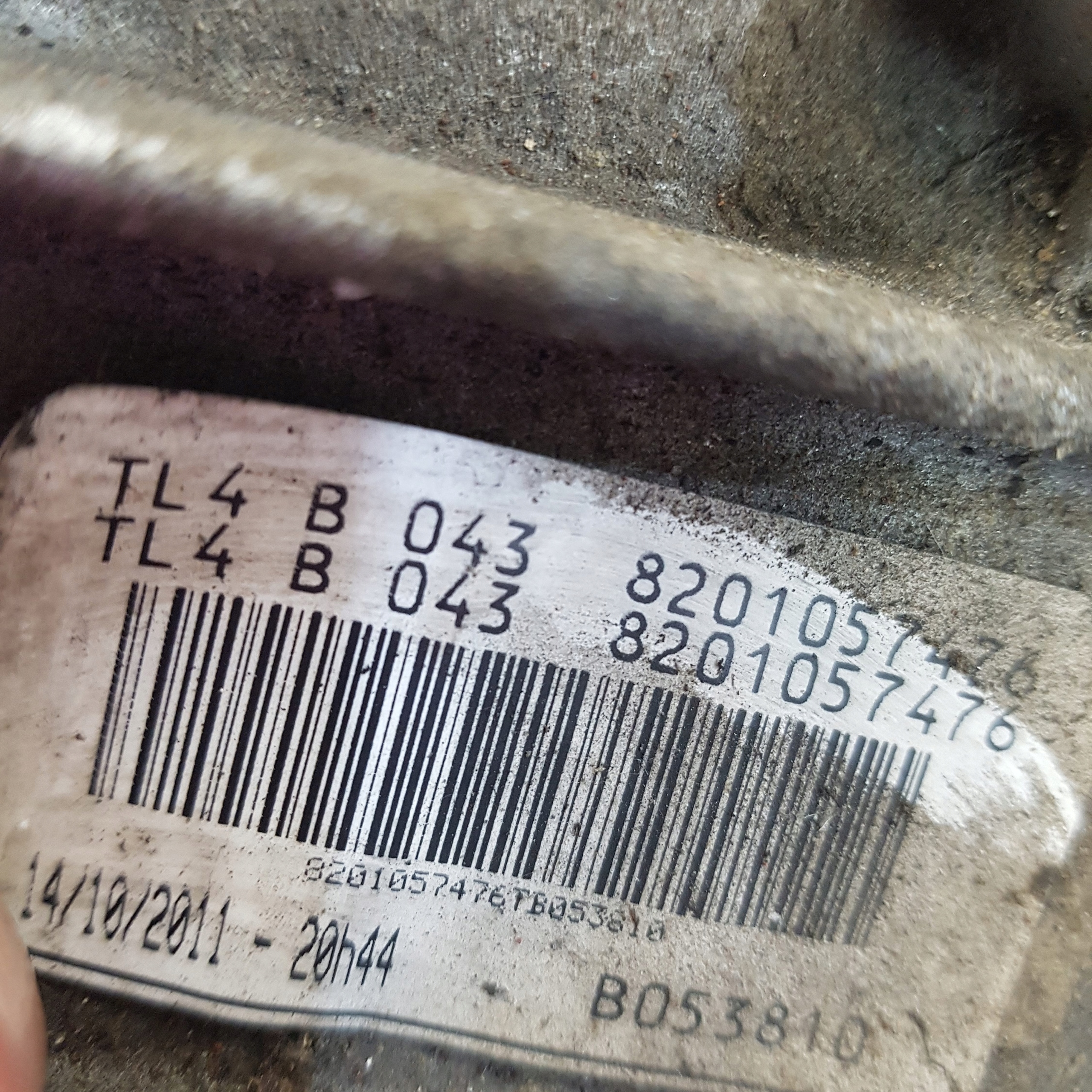 gearbox, manual DACIA DUSTER TL4B043
