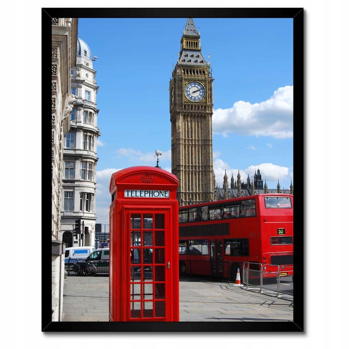 Plakáty v rámu 40x50 Londýn Big Ben Budka Uk