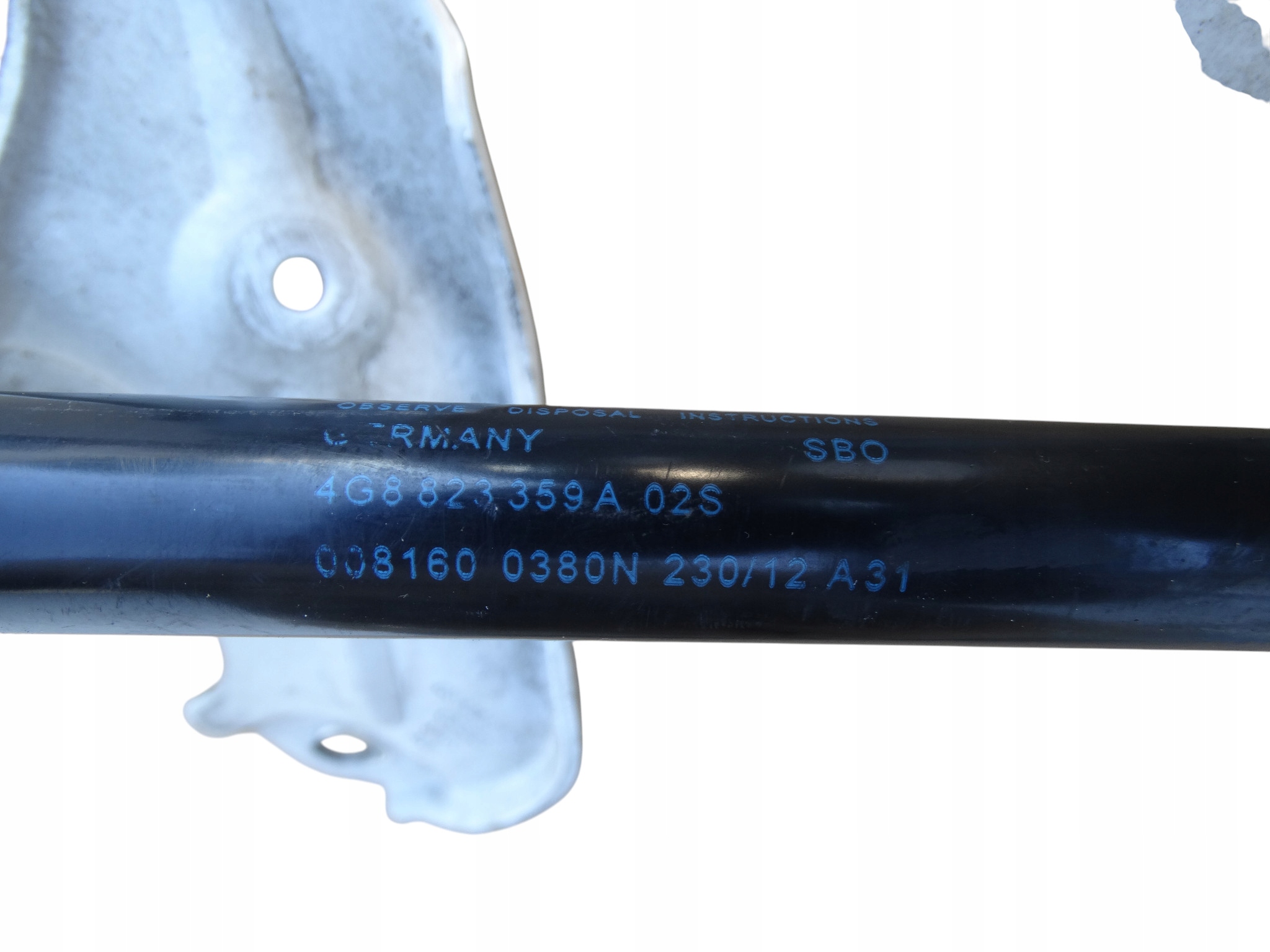 AUDI A6 C7 A7 10-18 hinge bonnet hinges left right KOMPLET LY9C BIALE ORYG