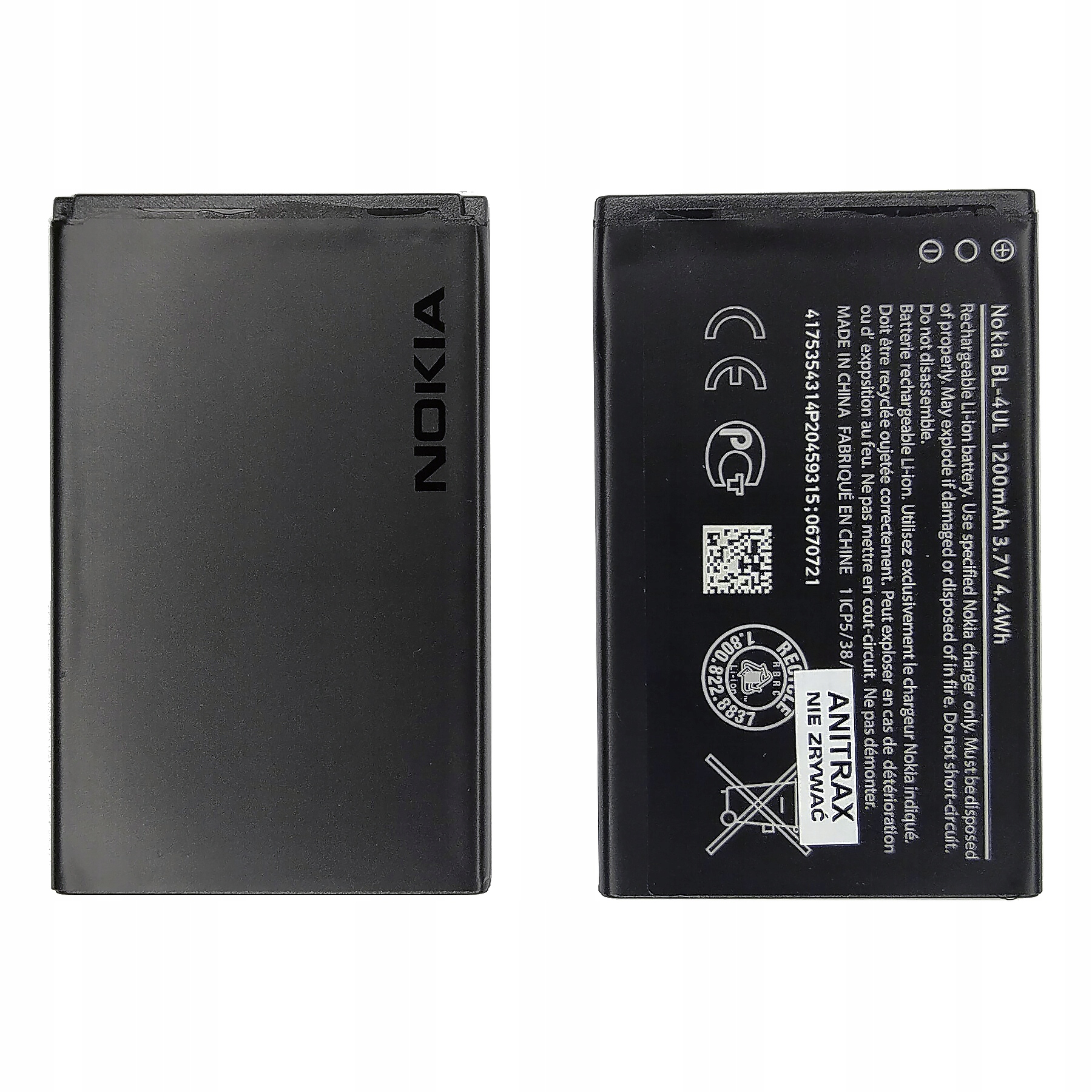 

100% Oryginalna Bateria Nokia 225 230 BL-4UL