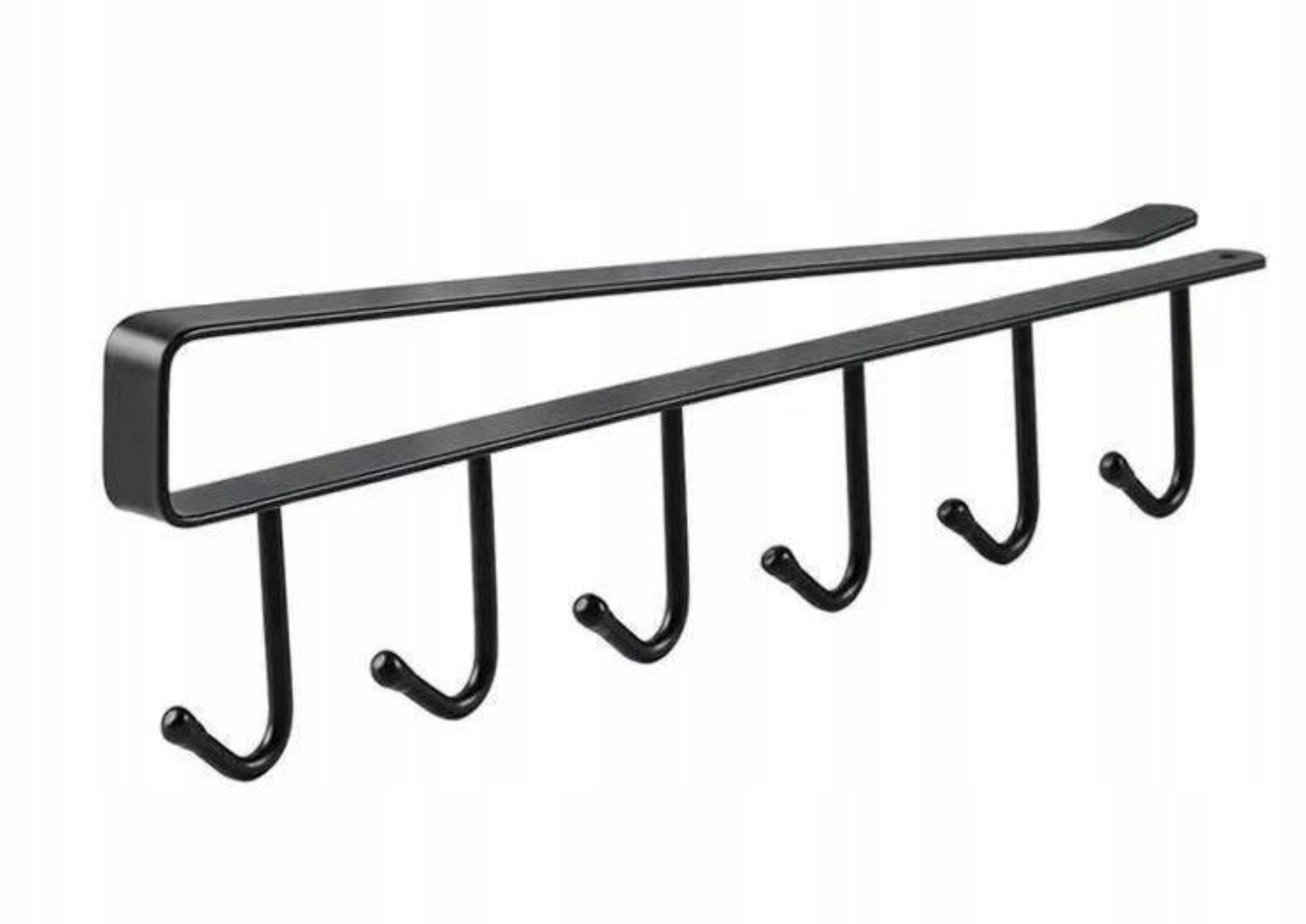 Wieszak na kubki akcesoria kuchenne metalowy bezinwazyjny Kolor czarny