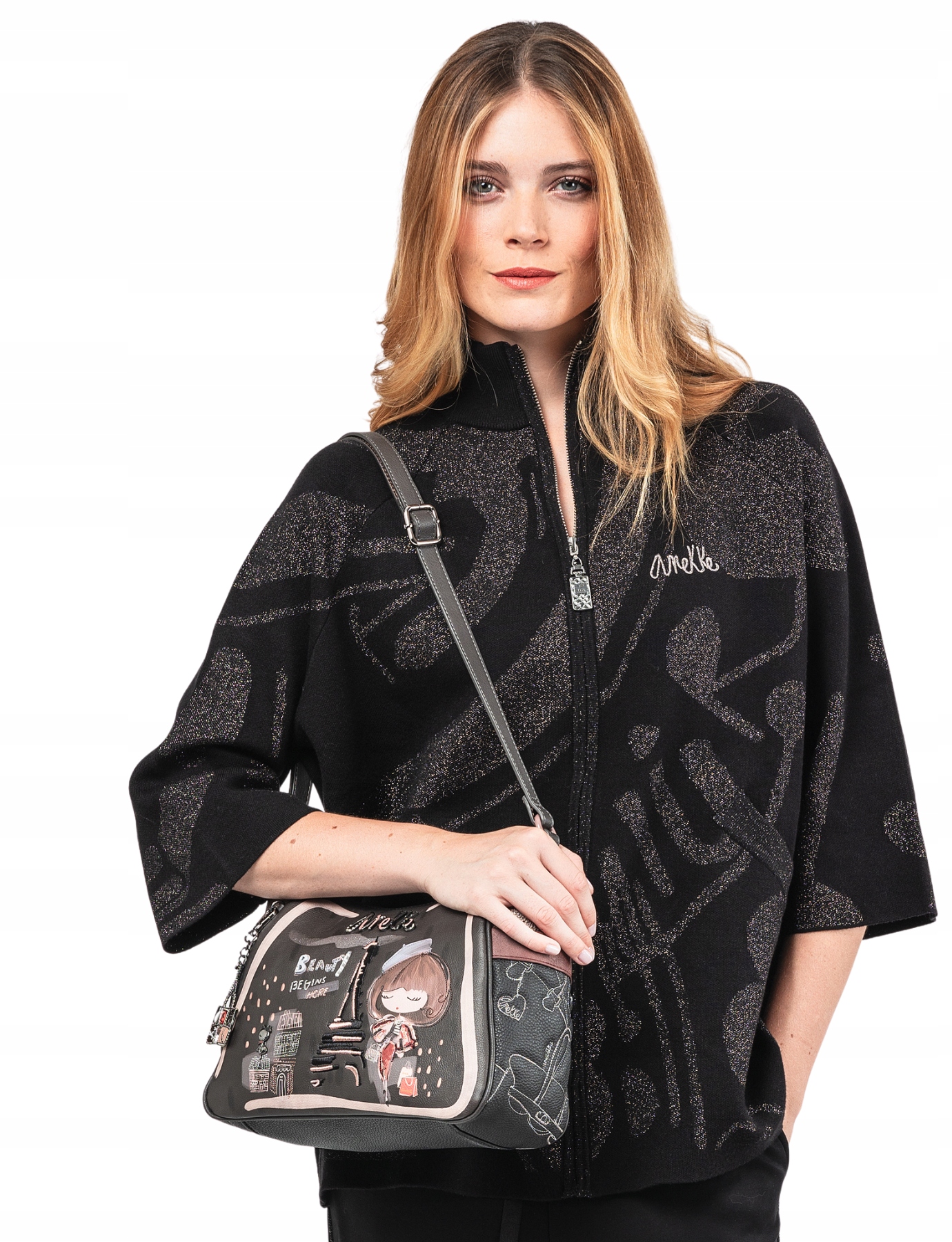 Dámská Kabelka S Popruhem Na Rameni, Zip, Kapsy Anekke Mademoiselle