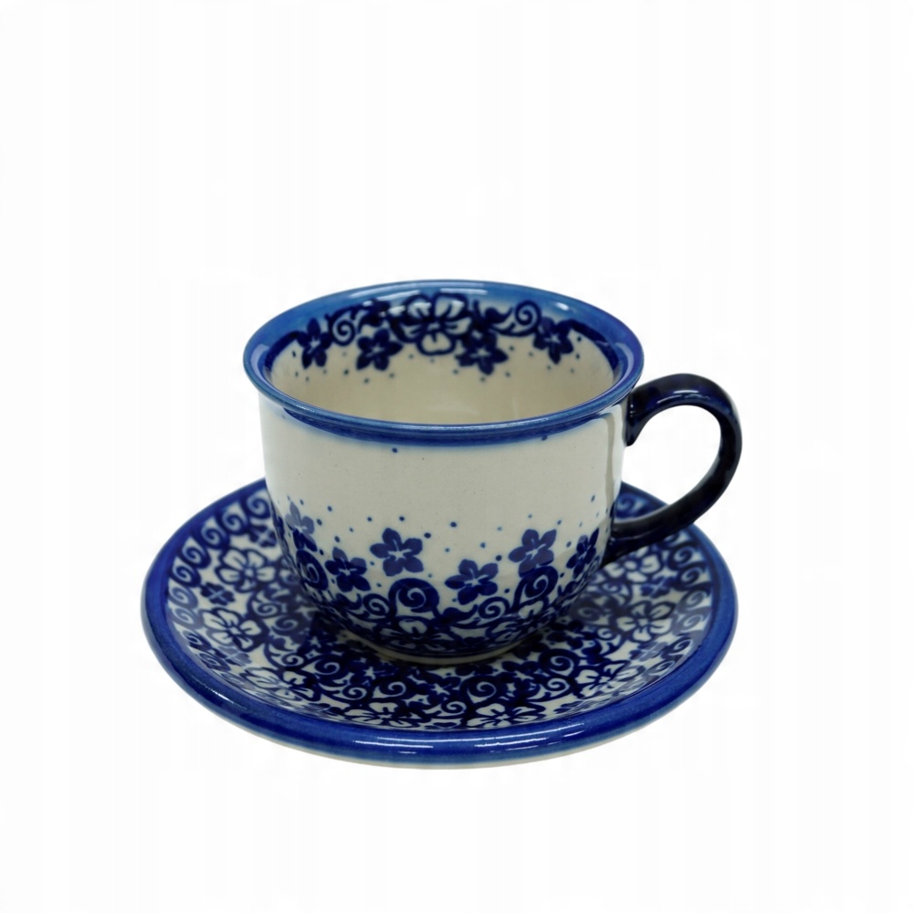 

Ceramiczna filiżanka ze spodkiem Bolesławiec