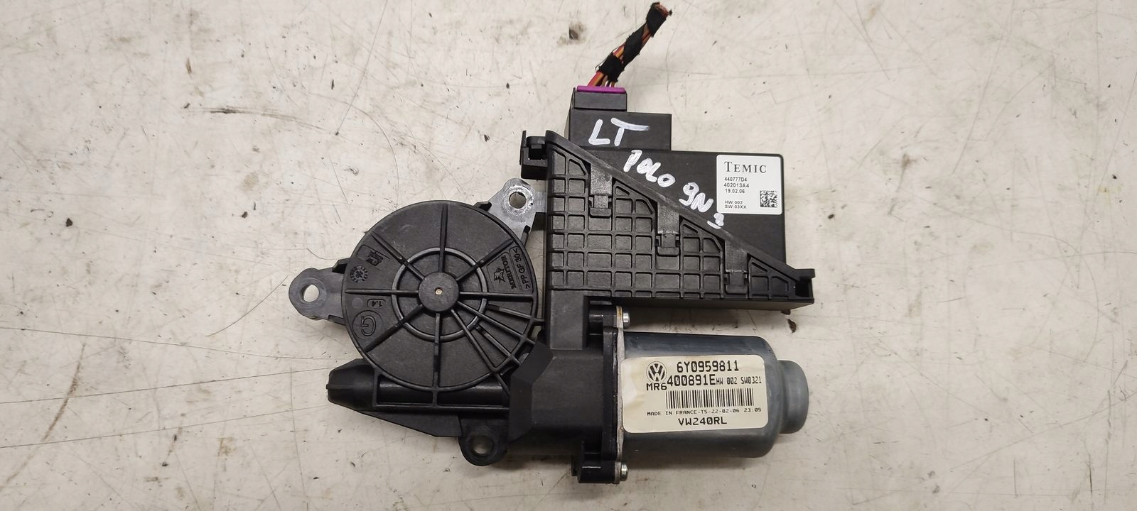 mini motor windows left rear part VW Polo 9N 5D