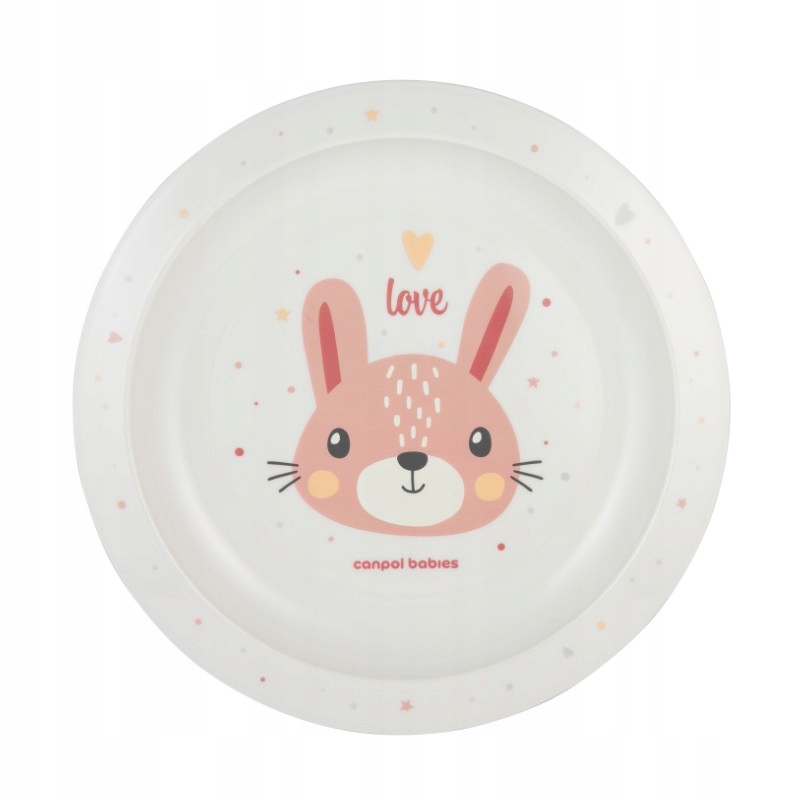 Talerzyk plastikowy CUTE ANIMALS Pink Canpol