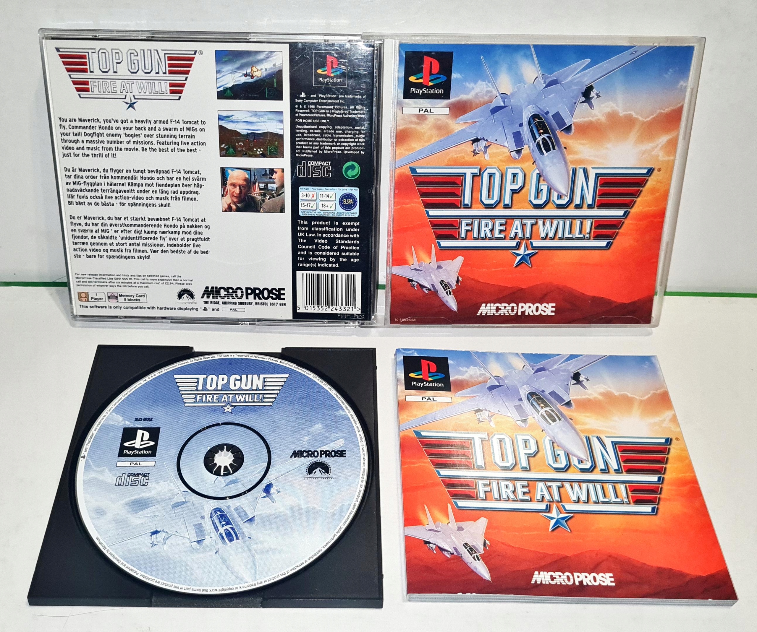 Gra Top gun PSX 3XA ZADBANA PŁYTA