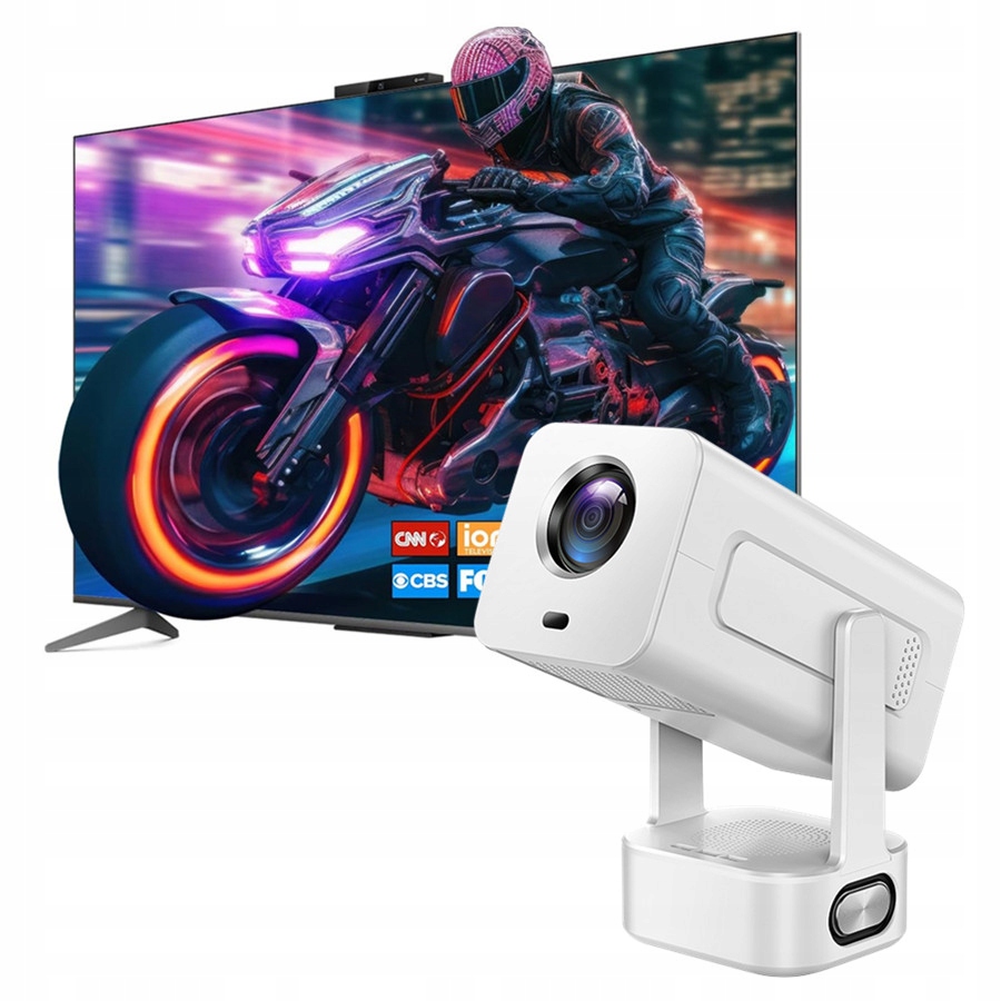 Projektor Rzutnik Przenośny Android Smart Mini Tv 4K Led Głośnik Wifi