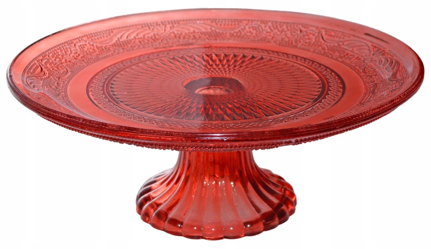 

Patera szklana 20 cm czerwona mała
