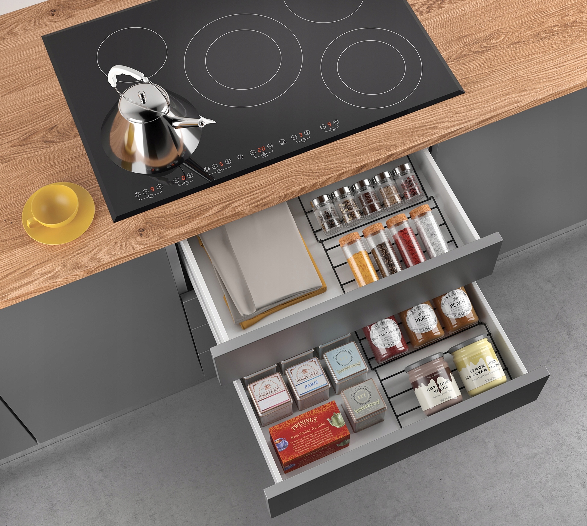 MARKOWY ORGANIZER REGULOWANY DO SZUFLADY NA PRZYPRAWY HERBATĘ WKŁAD SWISS Kod producenta 361375