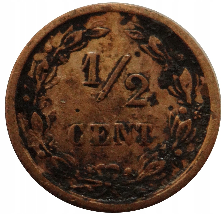 [D00275] Holandia 1/2 centa 1904