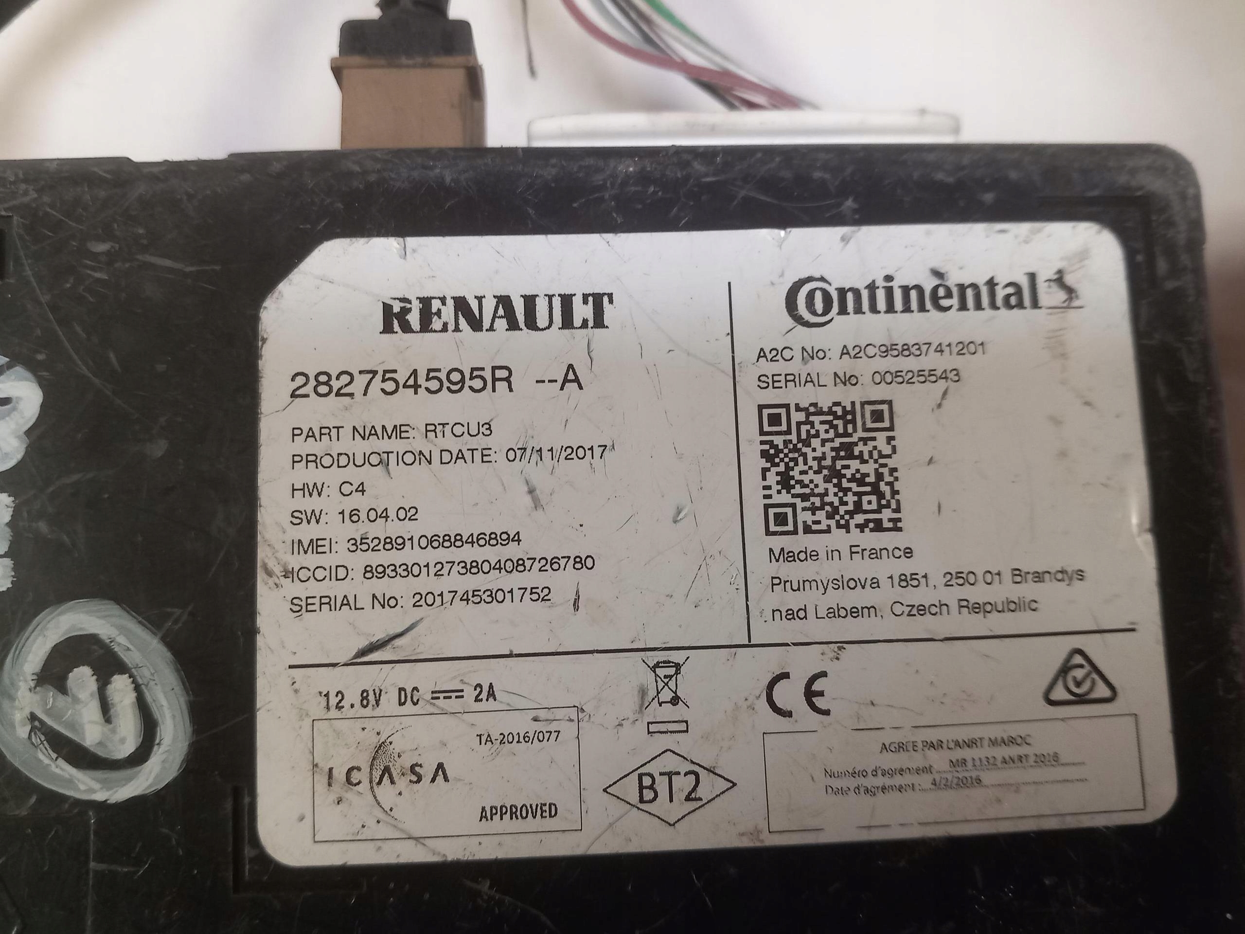 control unit module navigation devices RENAULT MEGANE IV 282754595R 16-24