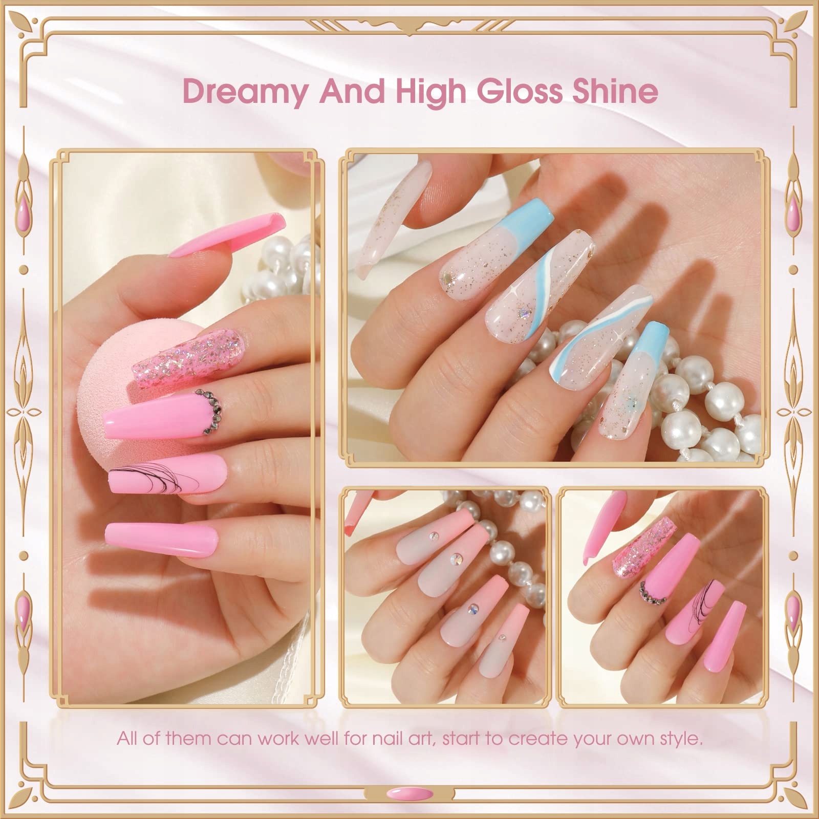ROSALIND Shellac Starter Kit: 48W Lamp, 6 Colors, 10ml UV Gel, Matte Top — miniatura 3
