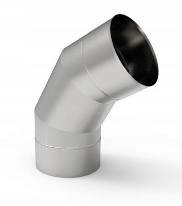 Ks nerezové kyselinovzdorné koleno 60 stupňů fi 140 mm 0,5 mm komínová vložka
