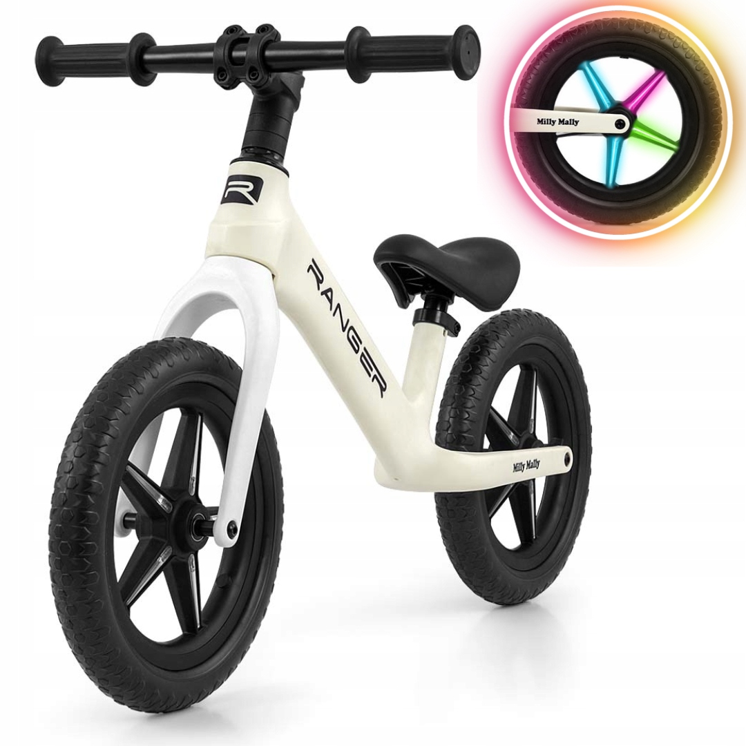 Rowerek Biegowy dla dziecka koła Eva 12" Led Ranger Flash Milly Mally