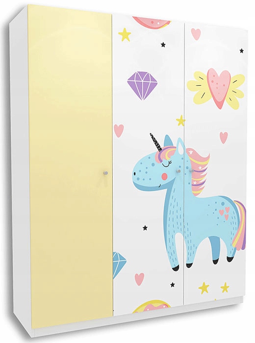 SZAFA DLA DZIECKA TRZYDRZWIOWA JEDNOROŻEC = 150 CM Kod producenta 13149