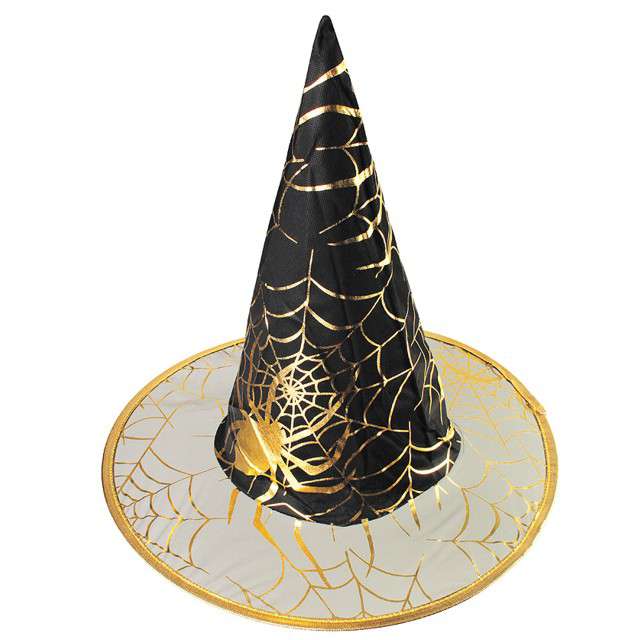

kapelusz Wiedźma czarownicy Złoty czarny Halloween