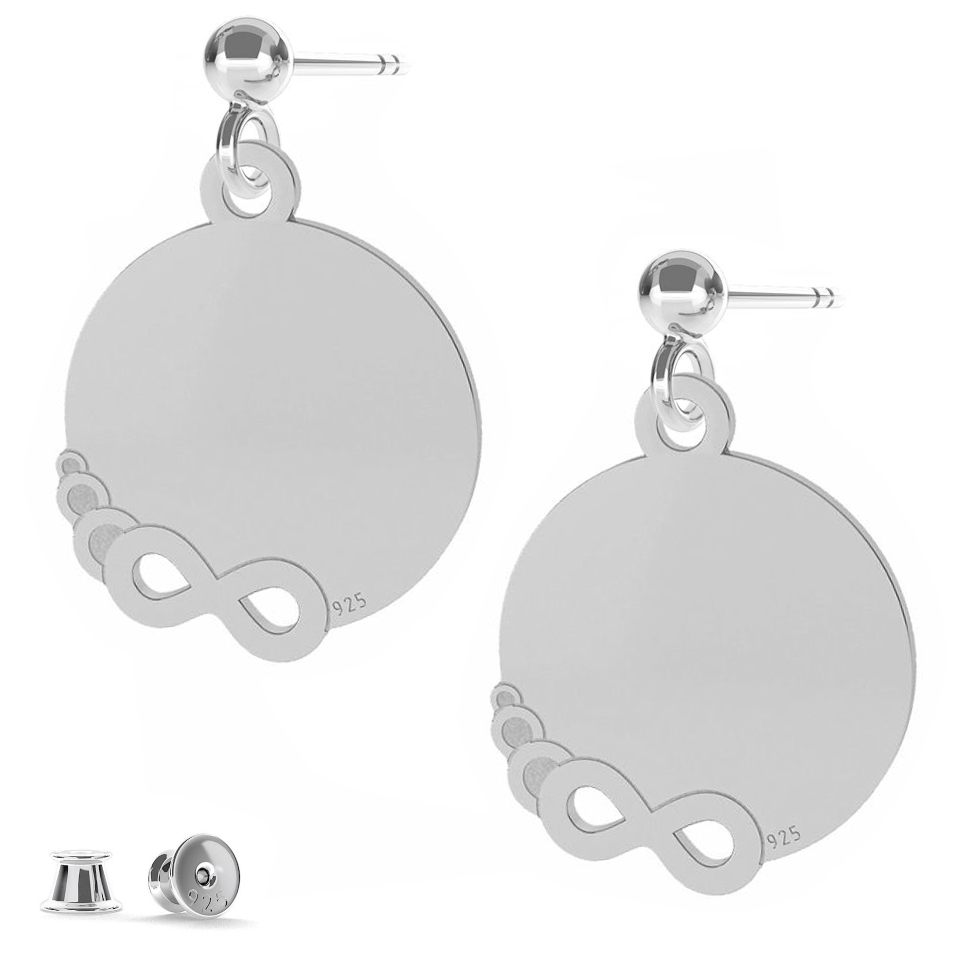 Stříbrné náušnice Znak Nekonečna 925